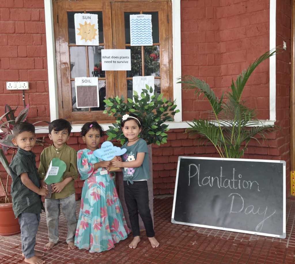 Children during Plantation Day activity