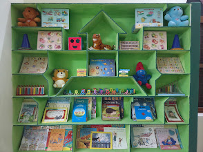 Toy and book library shelf